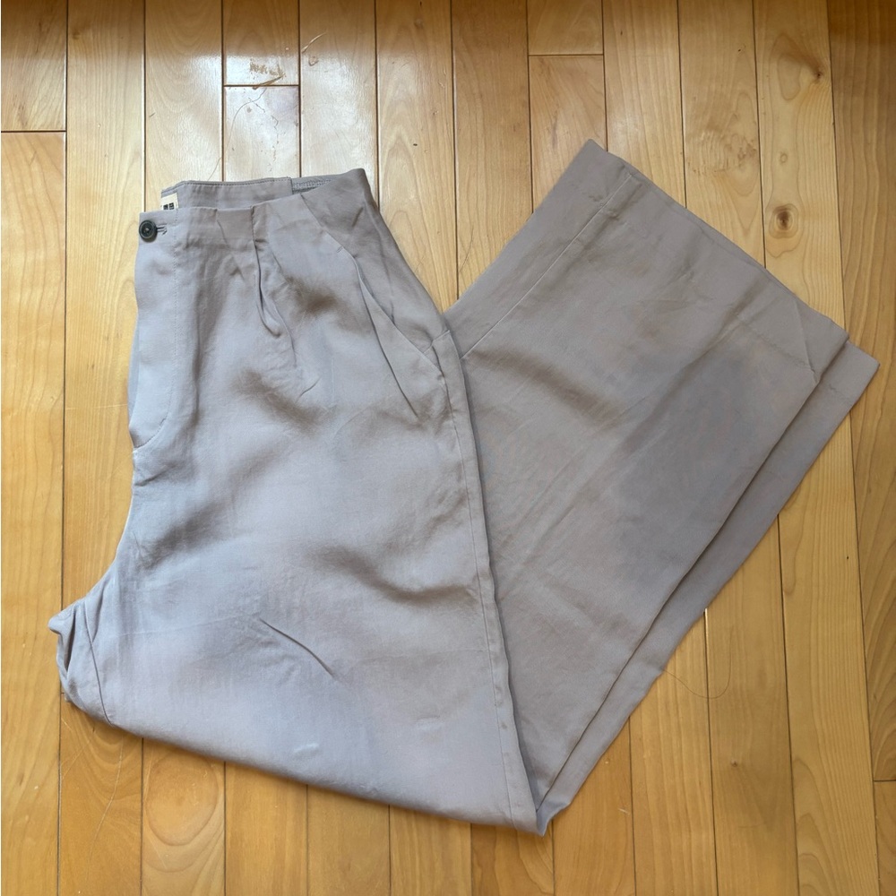 UNIQLO Hana Tajima Wide Straight Pants in Dusty Pink Size Medium